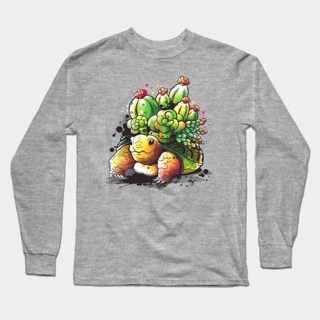 Succulent tortoise Long Sleeve T-Shirt by NemiMakeit